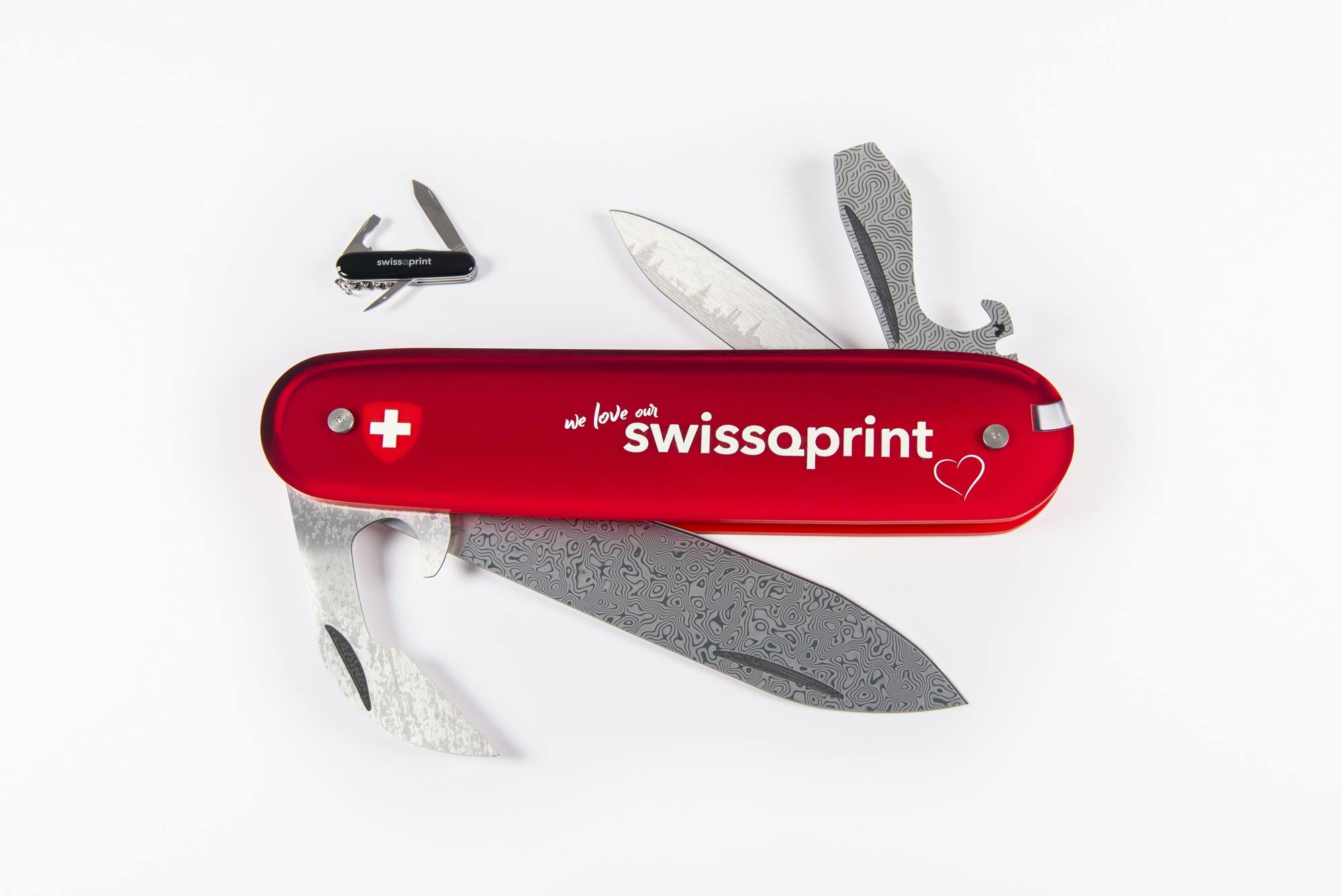 Le couteau „Suisse Q Print" Overview © swissQprint 